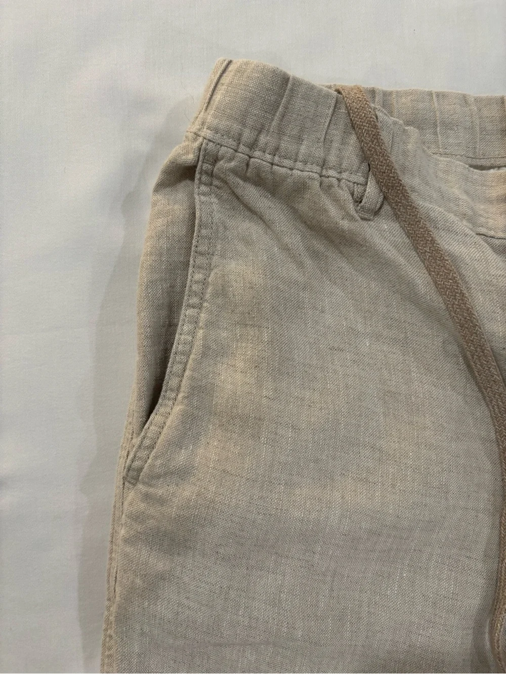Caribbean - Men's 100% Linen Pants in Light Tan